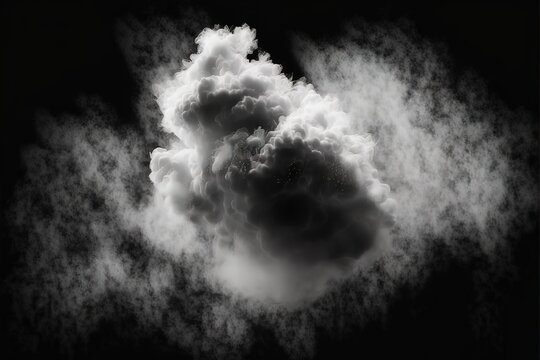 The abstract fog or smoke moves on black background, with White cloudiness, mist, or smog background for your logo wallpaper or web  