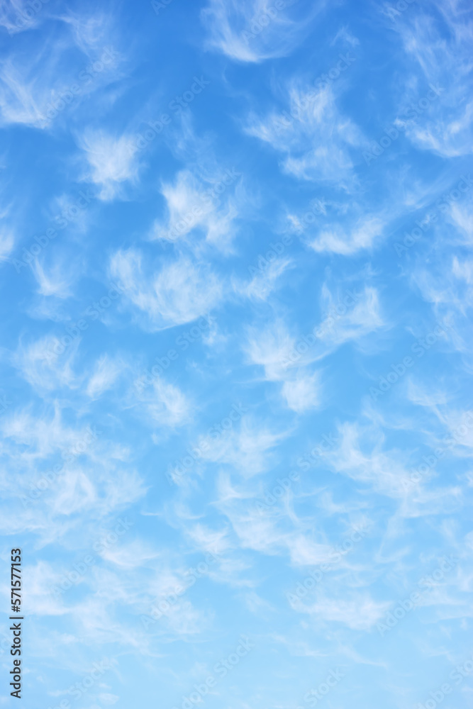 Wall mural spring sky with lots small clouds