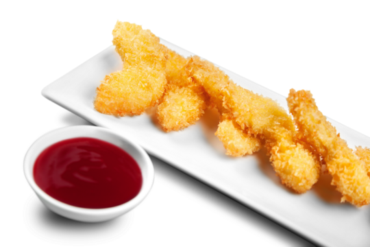 Chicken nuggets with mayonnaise, selective focus