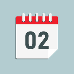 Icon page calendar day - number 2
