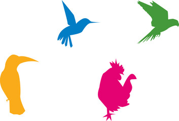 Abstract vector illustration birds