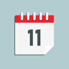 Icon page calendar day - number 11