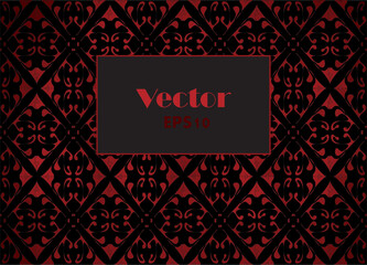 brown jewelry floral vector ornament on black background Damask black, Damask Pattern Black, Background pattern ornament, 