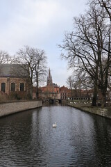 Obraz premium Bruges, Brugge is the capital and largest city of the province of West Flanders in the Flemish Region of Belgium