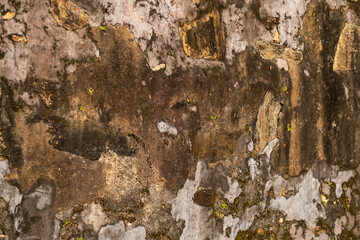 Ancient stone wall fragment. Abstract weathered background.