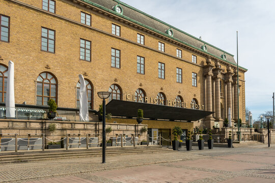Gothenburg, Sweden - April 14, 2020: Clarion hotel in Gothenburg during the corona pandemic crisis. Many hotel chains and tourism companies are struggling financially right now.