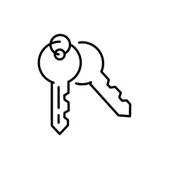 Key isolated minimal icon for websites and mobile minimalistic flat design.