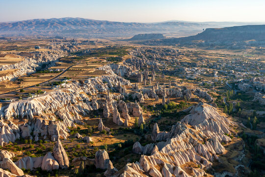 Aerial view of Cappadocia, Turkey.