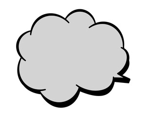 アメコミ風なフキダシ　グレー