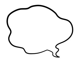 コソコソ話をしているフキダシ　シンプル