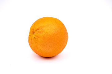 A single organic and orange as healthy food cropped against white background
