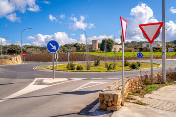 Kreisverkehr auf der Insel Mallorca / Spanien