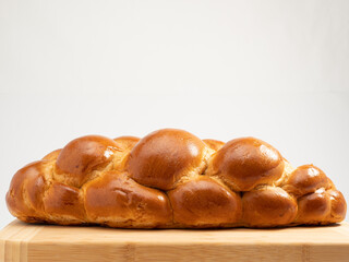 White baton. Sweet white bread. Sweet bread. Close-up.