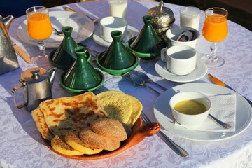 Moroccan hotel breakfast
