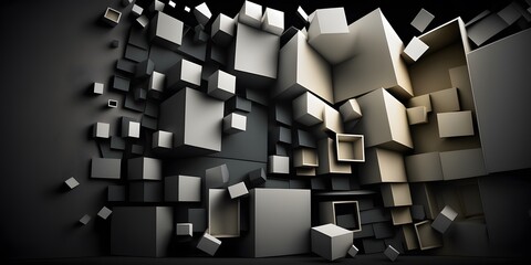 abstract box background created using AI Generative Technology