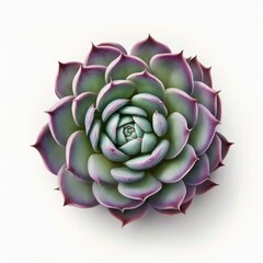 Fototapeta premium Minisukulknt violet on a white background. top view, isolated background,Generative AI