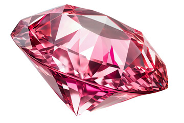 Fototapeta na wymiar Pink diamond isolated. transparent background