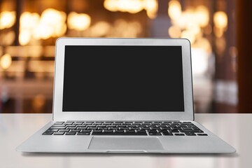 Fototapeta premium Modern Laptop computer with blank screen