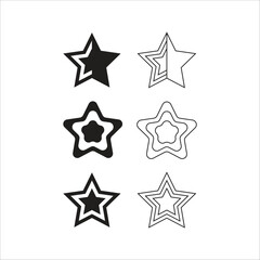 Vector set of stars