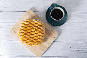 apple pie with coffee