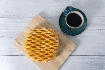 apple pie with coffee