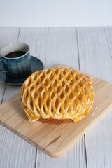 apple pie with coffee