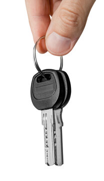 Keys in fingers isolated. Mortgage concept. png transparent