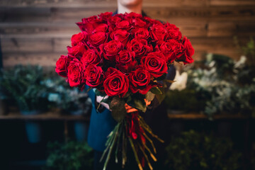Rosen im Blumenladen