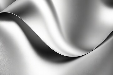 Glossy silver texture, metallic foil, generative ai
