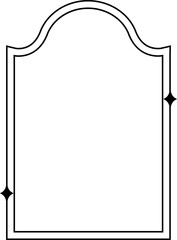 Minimalistic linear arches frame

