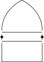 Minimalistic linear arches frame
