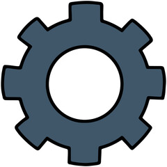 Gear mechanism linear icon