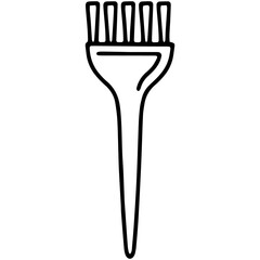 Linear hair dye brush icon