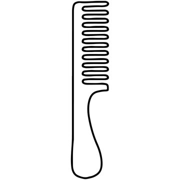 recommend clip art: Linear hairbrush comb icon, hair salon tools
