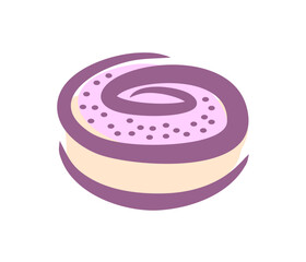 Donut logo isolate. Donut color illustration. Bakery, bakery, bakery product.