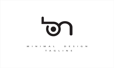 BN Logo Design Vector Art Illustration