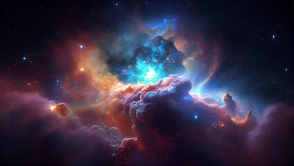 Exploring the Depths of Space: Interstellar Clouds and Starry Nebulas. Generative AI