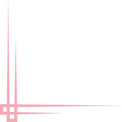pink line corner frame decoration
