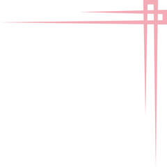 pink line corner frame decoration
