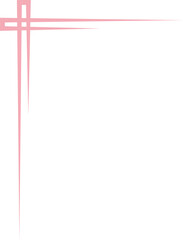 Obraz premium pink line corner frame decoration