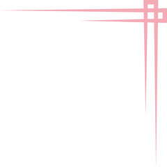 pink line corner frame decoration