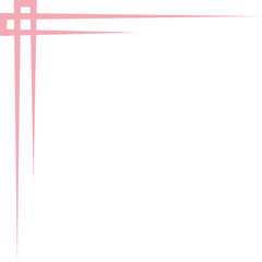 pink line corner frame decoration