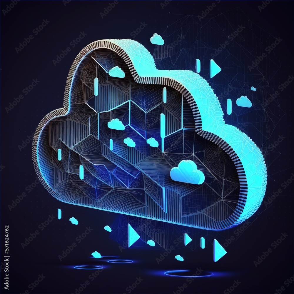 Poster cloud storage for downloading an isometric. a digital service or application with data transmission.