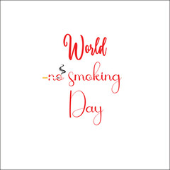 No smoking day, Brush calligraphy template design for banner, card poster, background.