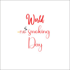 No smoking day, Brush calligraphy template design for banner, card poster, background.