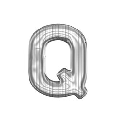 iron letters collection. isolated. 3d rendering