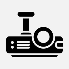 Projector presentation icon in solid style, use for website mobile app presentation