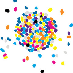 Colored stones texture editable vector




