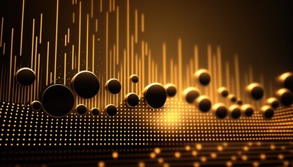 Technology Background Wallpaper Lines Waves Dots and Spheres