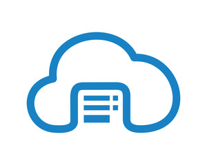 Cloud Server or Cloud Storage Illustration
